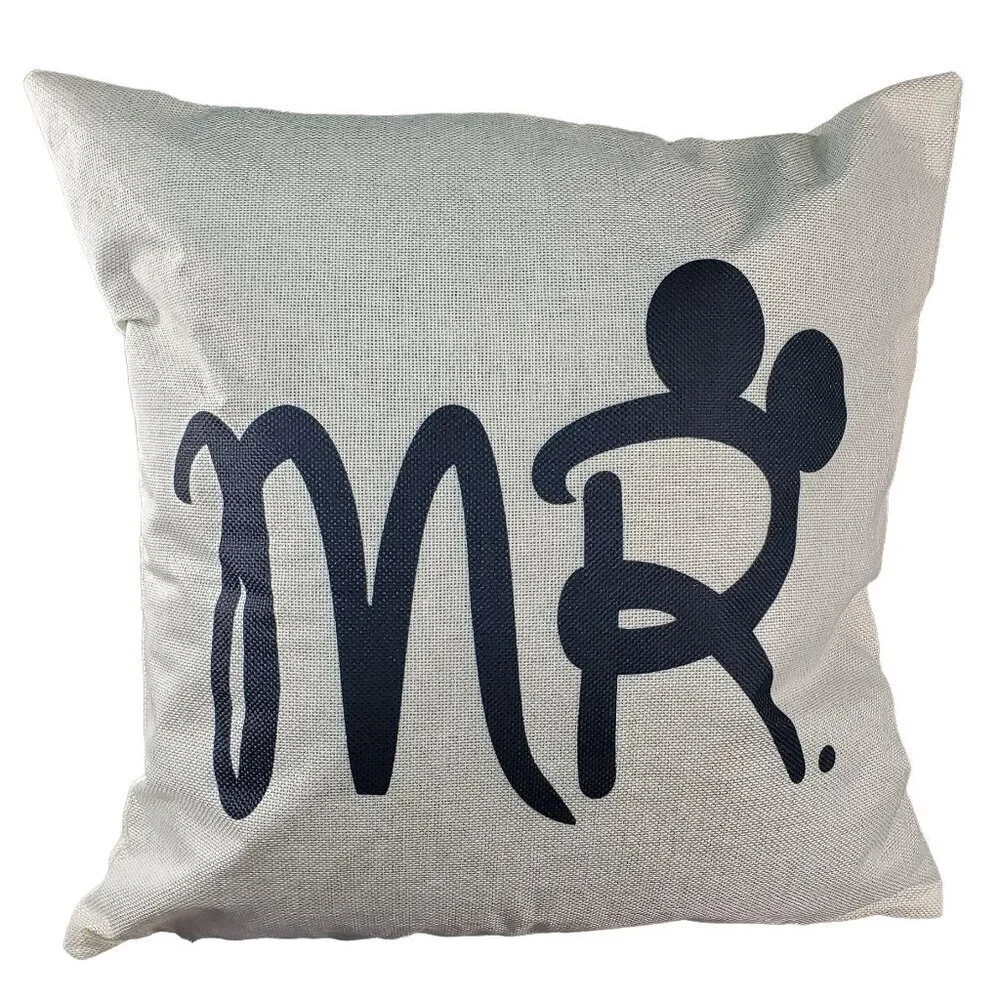 Mr Mickey Pillowcase Mouse Accent Wedding Decor Throw Sham Pillow Cushion Cover